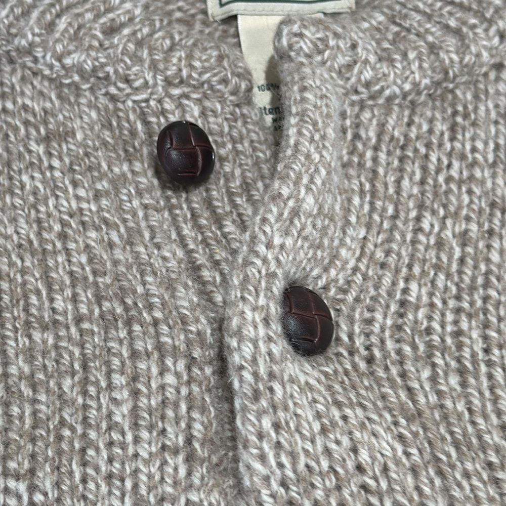 L.L.Bean Fisherman Core Henley‎ vintage wool sweater - Picture 3 of 6